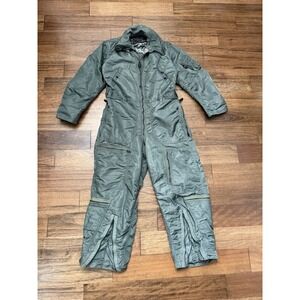 Vintage 1958 USAF Flying Coveralls CWU-1/P Green Flight Suit Size MEDIUM Long